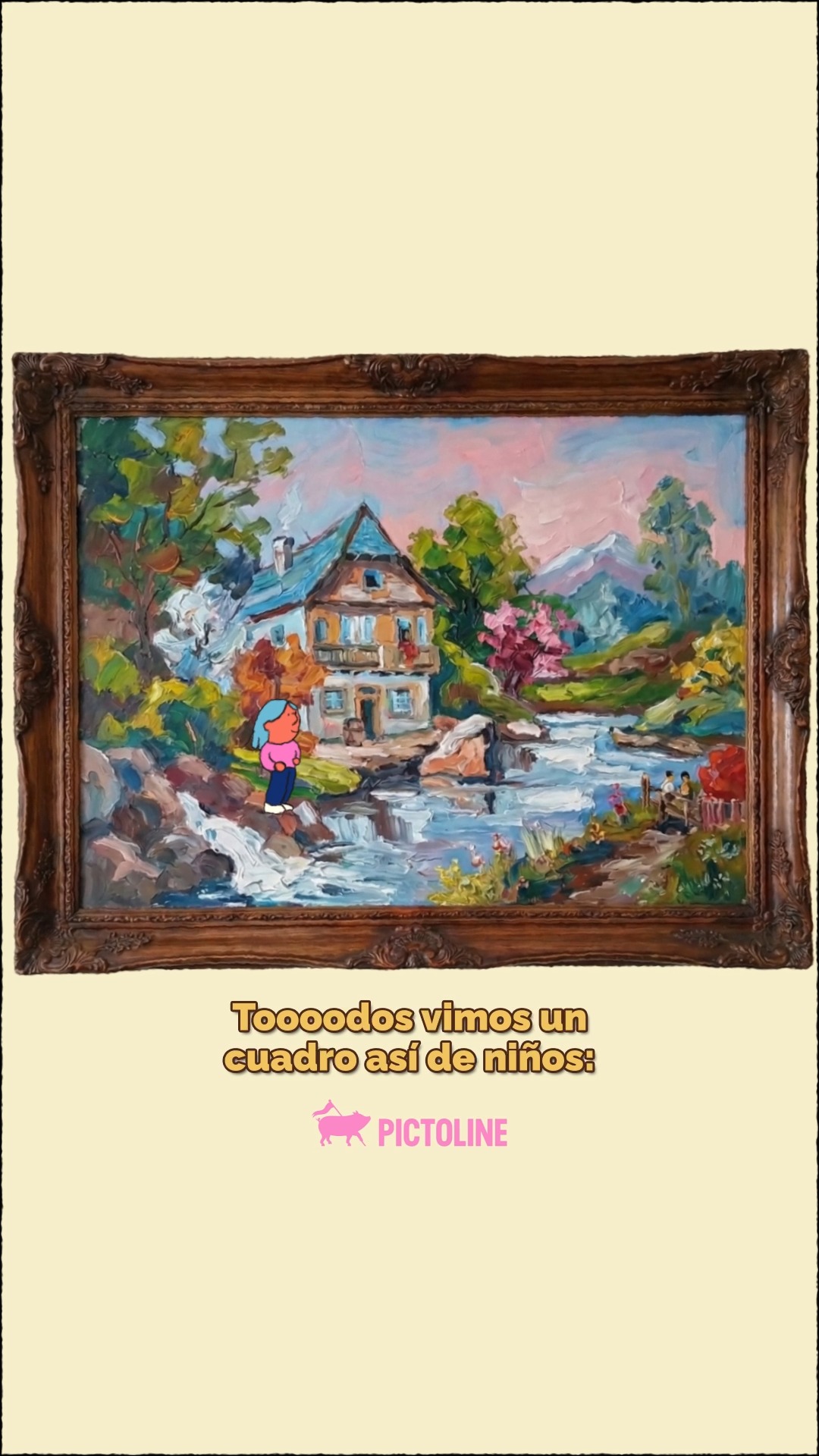 💭🖼️ ¿Qué pasaba en tu cabeza cuando mirabas estos cuadros? 👇 #memorias #memoriacolectiva #recuerdos #infancia #imaginacion #hogar #cuadros #pinturas #emociones #entretenimiento #pictoline