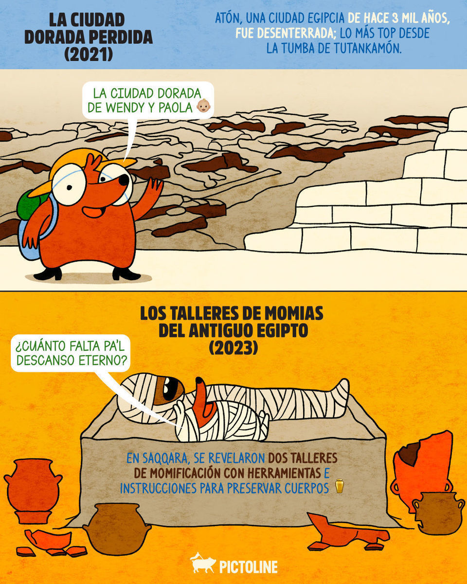 ⛏️ Bajo tierra también hay chismecito 👀⁣ ⁣ #arqueologia #historia #egipto #méxico #mayas #zapoteca #cleopatra #sociedad #cultura #actualidad #pictoline