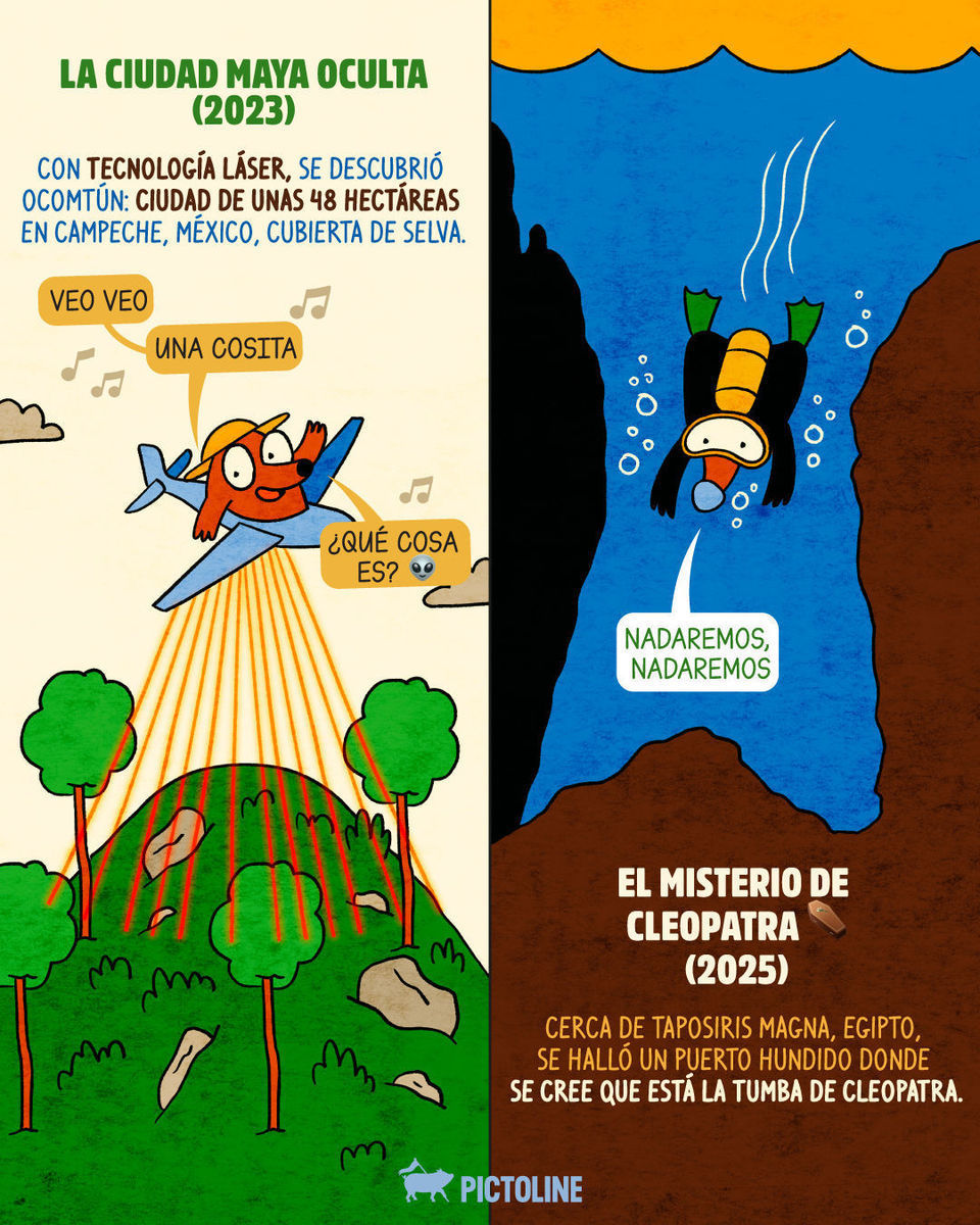 ⛏️ Bajo tierra también hay chismecito 👀⁣ ⁣ #arqueologia #historia #egipto #méxico #mayas #zapoteca #cleopatra #sociedad #cultura #actualidad #pictoline