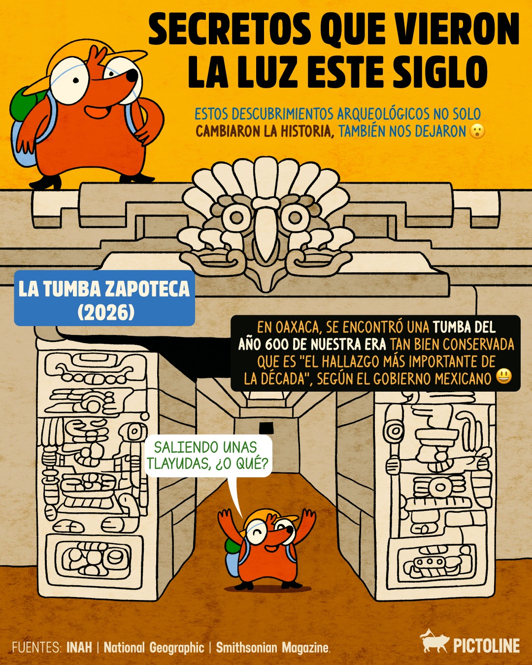 ⛏️ Bajo tierra también hay chismecito 👀⁣ ⁣ #arqueologia #historia #egipto #méxico #mayas #zapoteca #cleopatra #sociedad #cultura #actualidad #pictoline