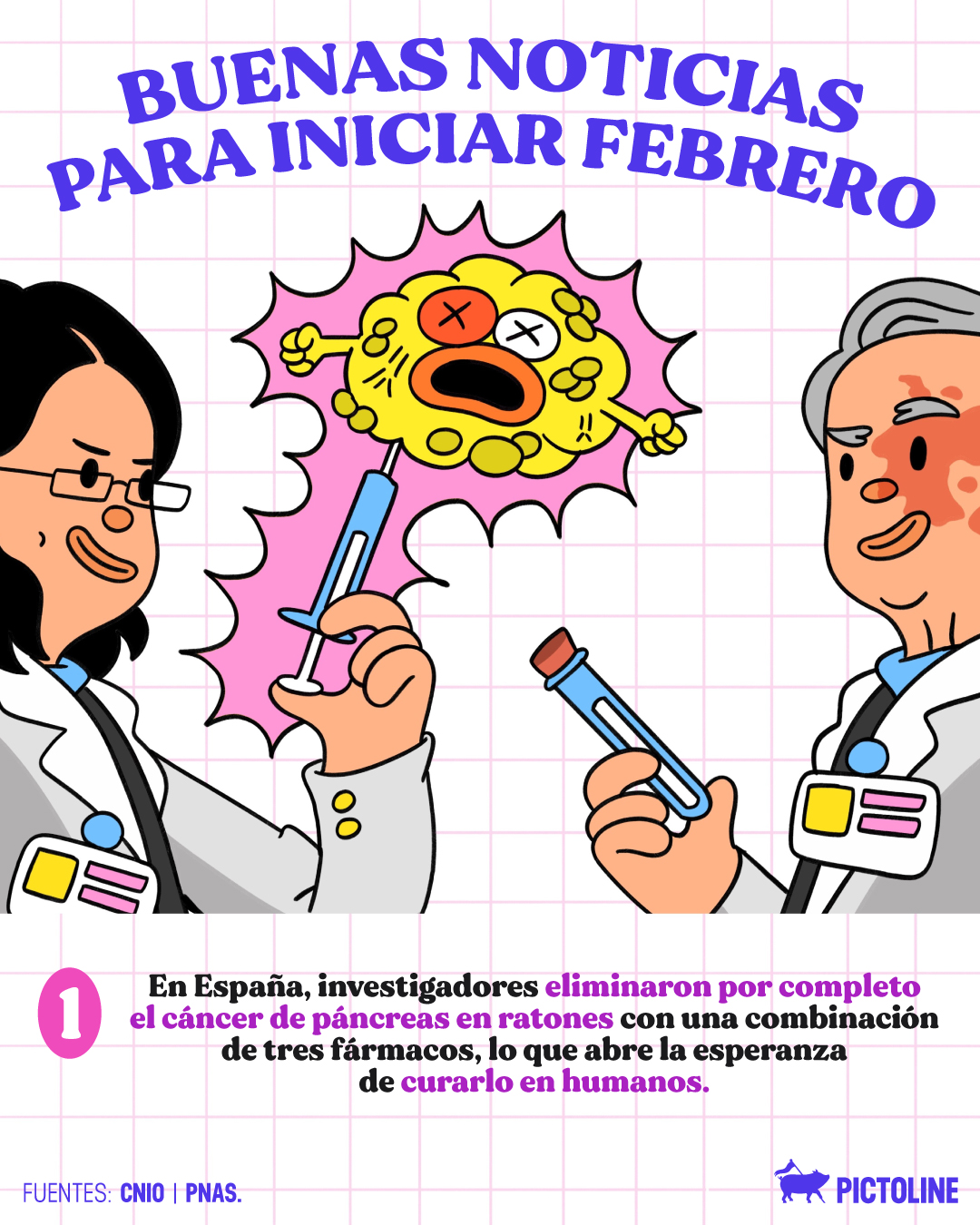 💛 Buenas noticias para arrancar el mes 🌱⁣ ⁣ #buenasnoticias #esperanza #febrero #salud #ciencia #cancer #ajolote #tortugas #actualidad #pictoline