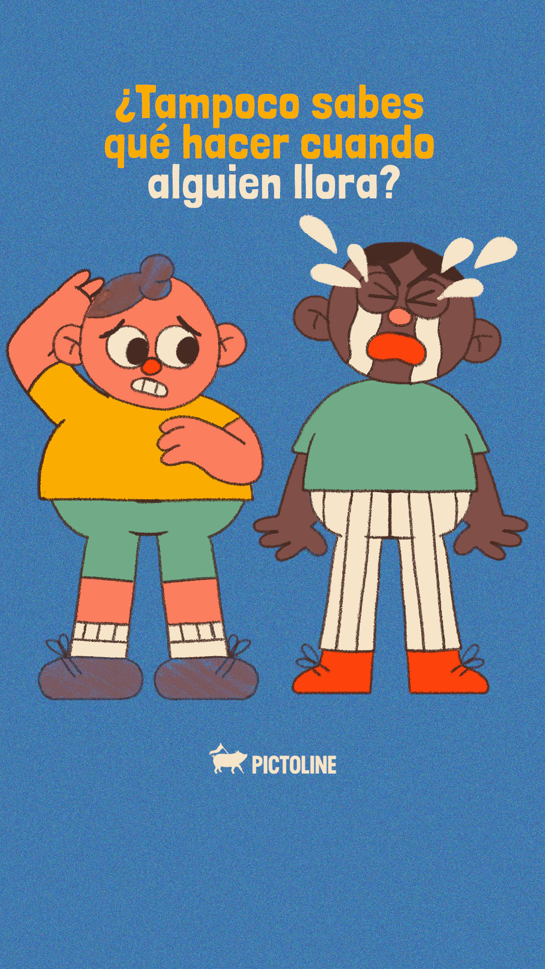 Ese momento cuando alguien llora… y no sabes cómo reaccionar 😬 #llorar #emociones #saludemocional #saludmental #empatia #acompañar #sentimientos #bienestaremocional #pictoline