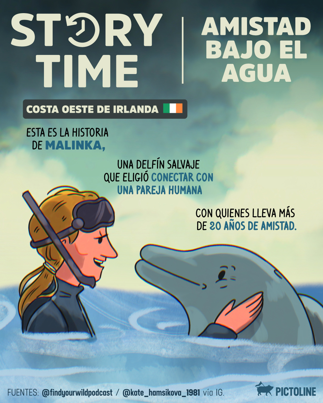 🐬🙌 Más de 20 años de amistad con la delfín Malinka y tú sin lograr llamar a tu real 📲👀⁣ ⁣ #delfin #naturaleza #amistad #animales #pictoline