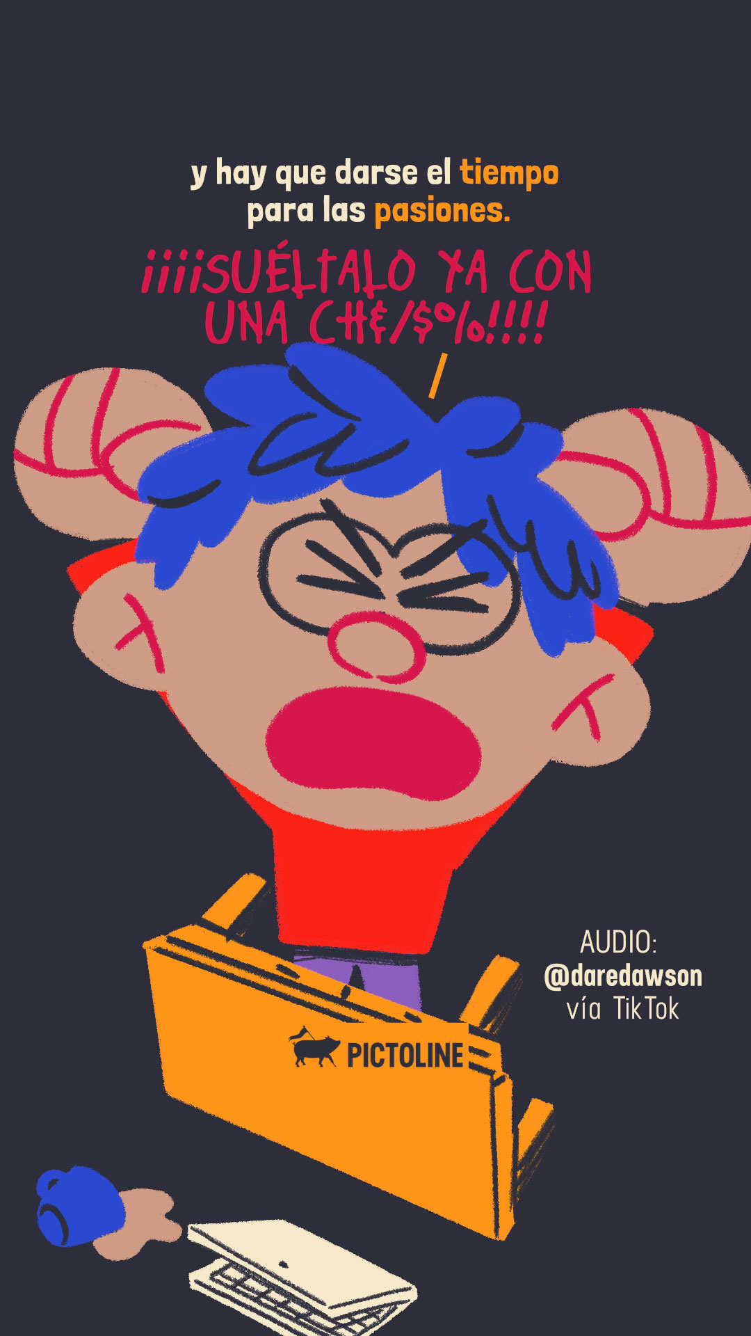 Ocupado sí, pero jamás sin espacio para el chisme y el venenito casual 🐍✨ #chisme #humor #viral #pictoline