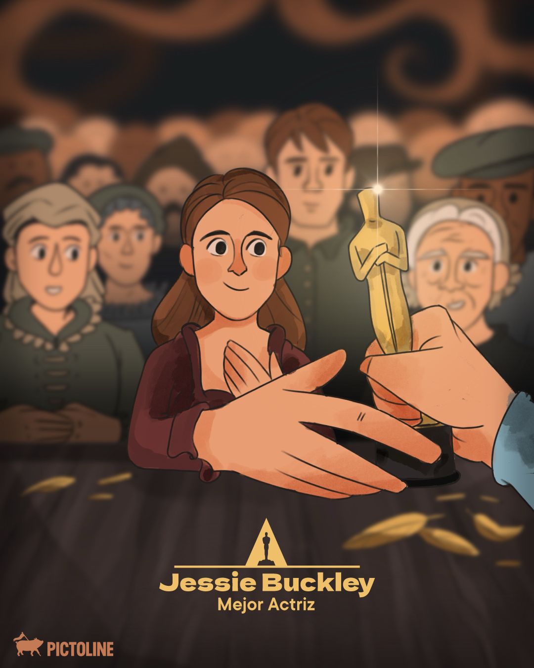 ¡No estoy llorando, tú estás llorando! 😭💔 Se veía veniiiir: Jessie Buckley se lleva el premio a Mejor Actriz por su papel en Hamnet 🎞️✨ #hamnet #jessiebuckley #oscars2026 #oscars #premiososcar #cine #películas #entretenimiento #pictoline