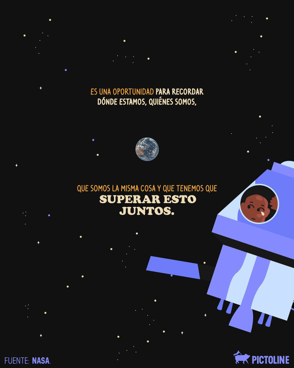 Entre tanto caos, Victor Glover nos recuerda desde la Luna que estamos juntos en este oasis llamado Tierra 🧑‍🚀🚀🥲🌑 #artemis #nasa #espacio #actualidad #pictoline