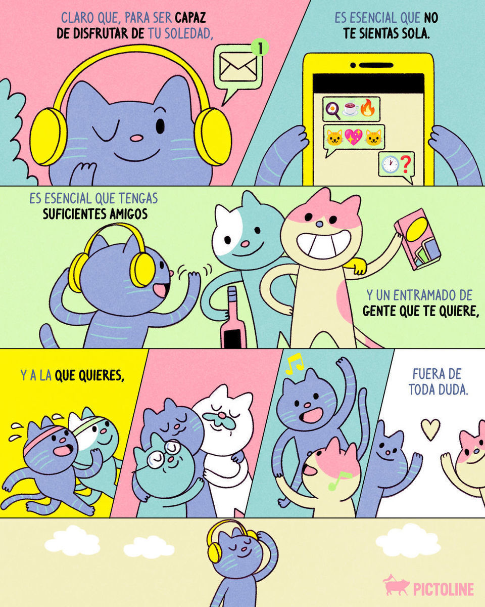 Aprender a estar a solas no es lo mismo que sentirse en soledad 🫂⁣ ⁣ #soledad #quoted #sociedad #reflexión #libros #rosamontero #saludmental #pictoline