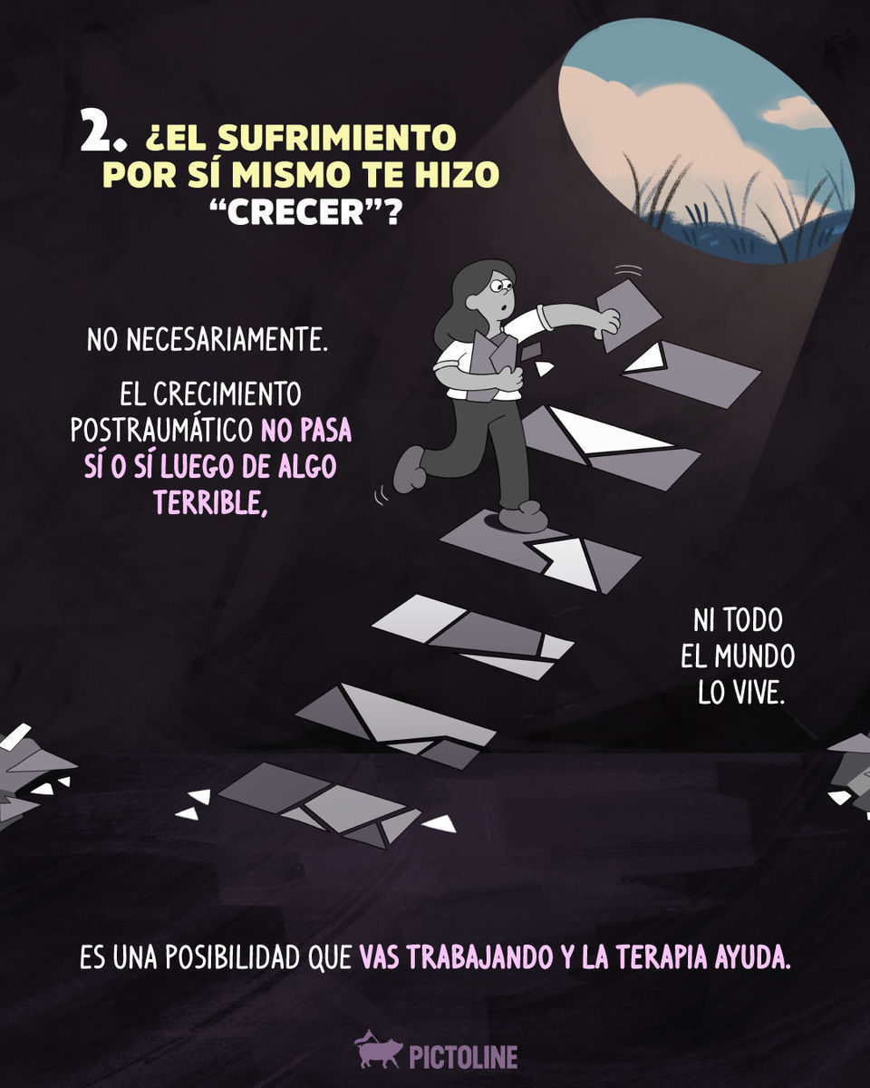 ¿Hay algo que agradeces haber vivido, aunque en su momento te rompió? ❤️‍🩹⁣ ⁣ #saludmental #trauma #psicologia #resiliencia #terapia #procesos #pictoline