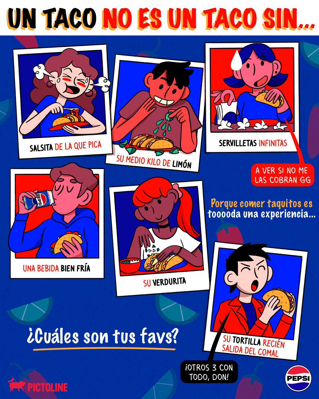 Tú viviendo la experiencia completa 😋🌮 ¿Cuál es EL taco que siempre pides? 😍🌮 #tacos #tacosmexicanos #tacosarelife #comida #pictoline