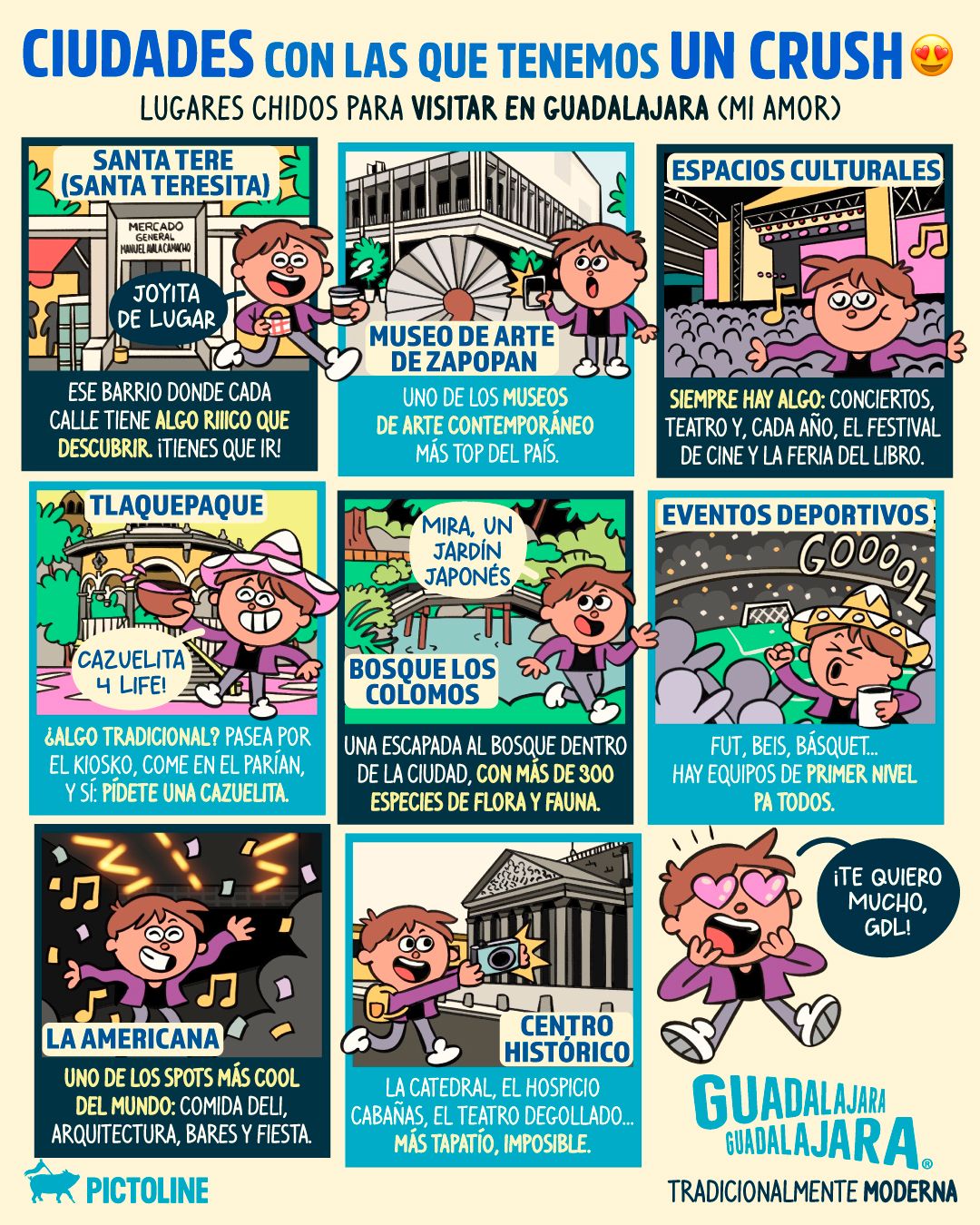 Vine a conocer Guadalajara y terminé sintiendo cosas ❤️⁣ ⁣ #turismo #méxico #guadalajara #viajes #pictoline