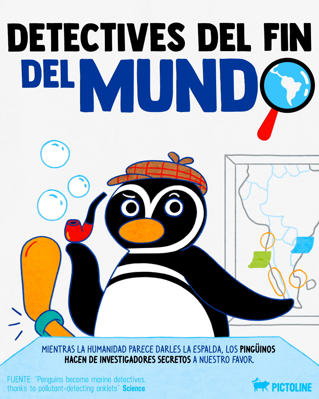 Pingüinos del fin del mundo evitando el fin del mundo 🐧⁣ ⁣ #animales #pinguinos #ciencia #contaminacion #argentina #oceano #medioambiente #pictoline