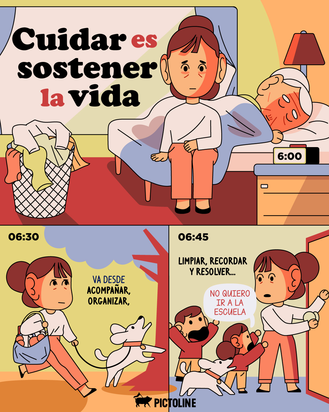 La CDMX aprobó una ley para reconocer el trabajo de cuidados 🏠 ¿Qué sigue? 🤔⁣ ⁣ #cuidados #trabajo #leyes #política #sociedad #género #actualidad #pictoline