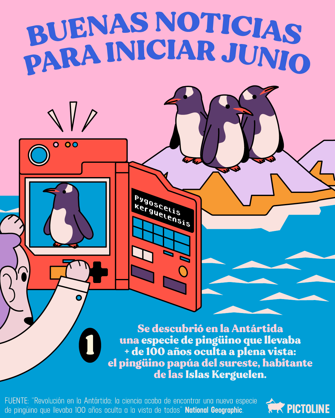 Cinco razones para no perderle (completamente) la fe a la humanidad 🌞 #buenasnoticias #noticias #junio #pinguino #hiv #actualidad #pictoline