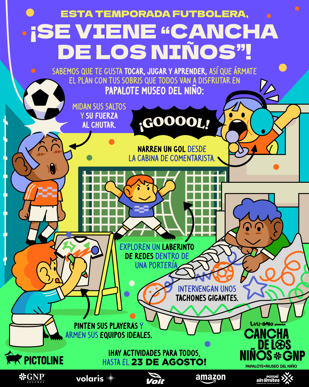 Toca, juega y aprende con tu sobri en la Cancha de los Niños GNP ⚽🙌 📣 #futbol #quehacerencdmx #cdmx #papalotemuseodelniño #pictoline
