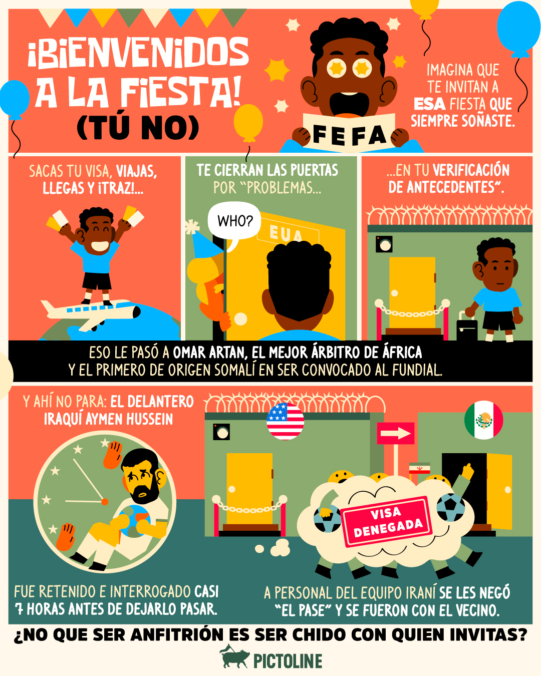¿Esquiusmi? ¿Cómo que los invitas y luego no los dejas pasar? 🫠⚽⁣ ⁣ #futbol #deportes #omarartan #actualidad #pictoline