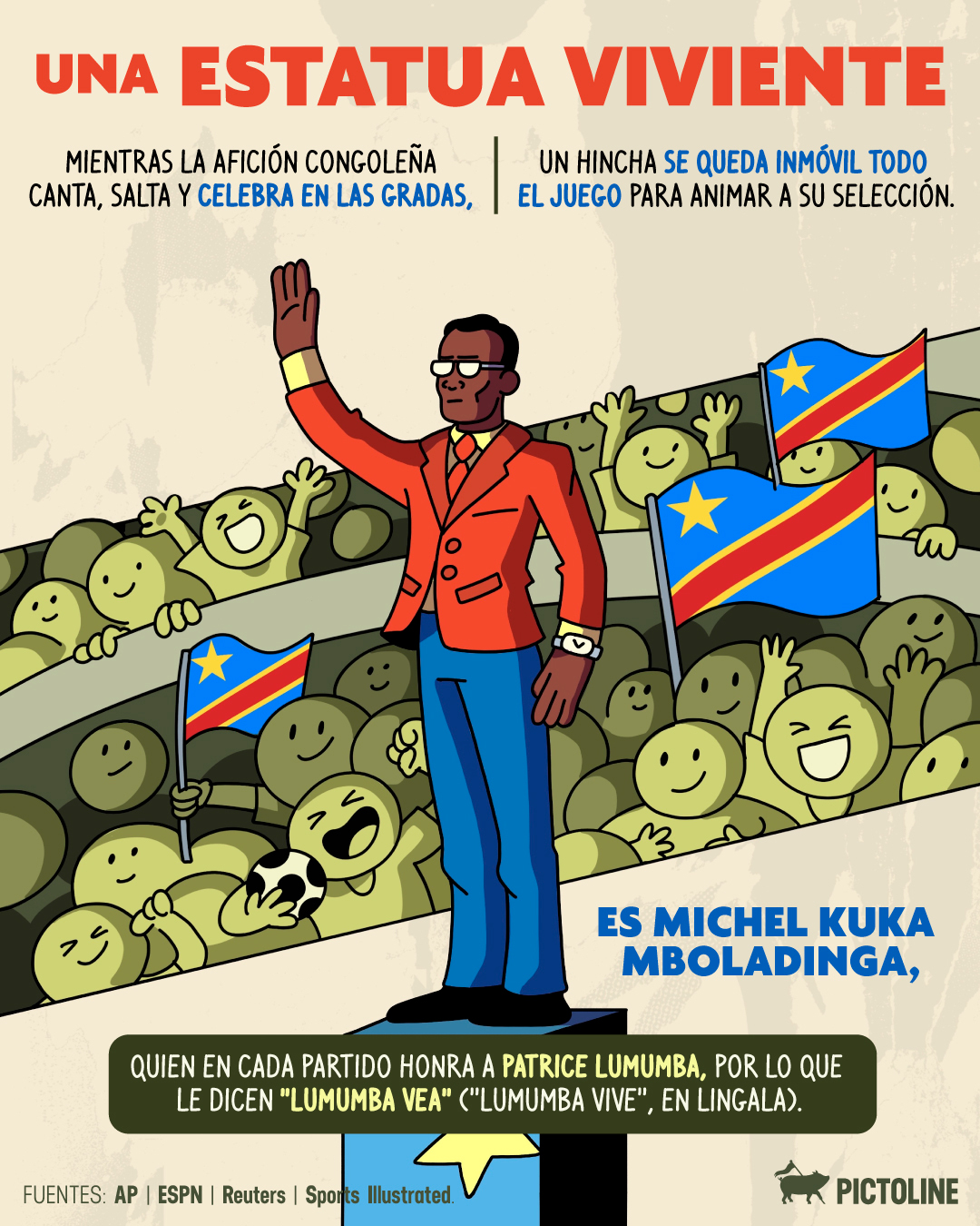 “Lumumba Vea” apoyando a su selección con un silencio poderoso, ¿lo has visto? 🇨🇩👊⁣ ⁣ #deportes #actualidad #pictoline