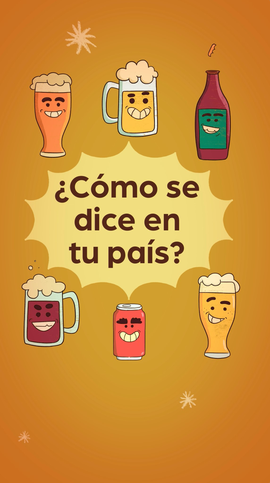 ¿Cómo se dice cerveza en tu país? 🍺🌎 #lenguaje #sociedad #pictoline